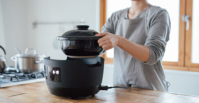 土鍋をセットする