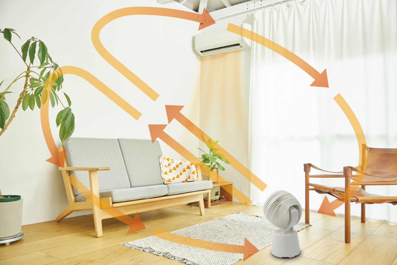 暖房と併用して