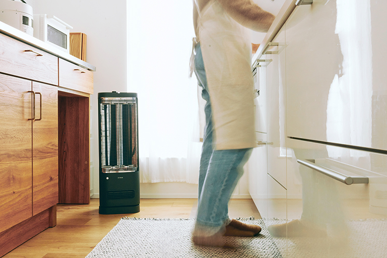 キッチンでの家事の際の寒さ対策に